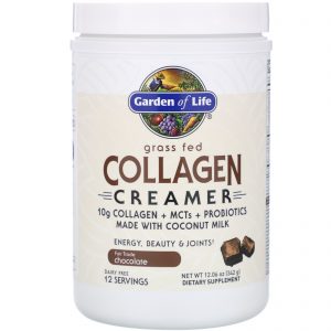 Garden of Life, Creme de colágeno de gado alimentado com grama, chocolate, 342 g (12,06 oz)