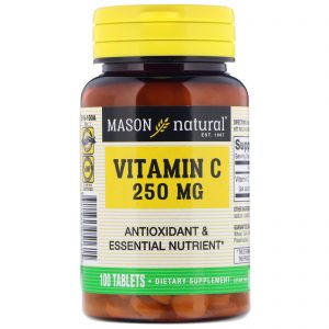 Mason Natural, Vitamina C, 250 mg, 100 Comprimidos