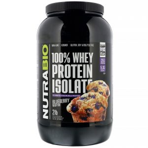 NutraBio Labs, 100% Whey Isolado, Muffin de Mirtilo, 907 g (2 lb)
