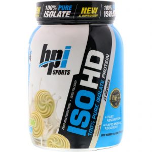 BPI Sports, ISO HD, Proteína Isolada 100% Pura, Biscoito de Baunilha, 1,6 lbs (713 g)