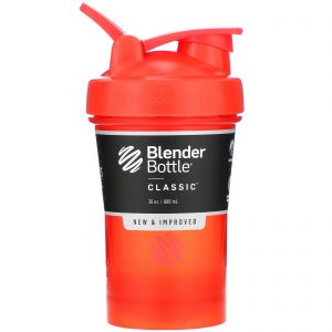 Blender Bottle, Clássico com Alça, Vermelho, 592 ml (20 oz)