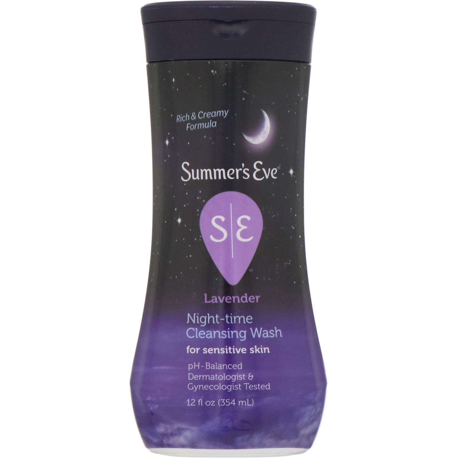 Summer's Eve, Limpeza íntima, uso noturno, Lavander, 12 fl oz (354 ml)