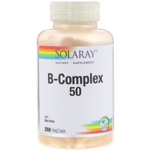 Solaray, Complexo B 50, 250 Cápsulas Vegetais