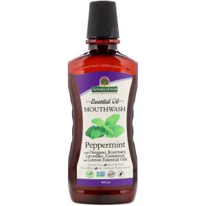 Nature's Answer, Enxaguante Bucal de Óleo Essencial, Hortelã, 16 fl oz (473 ml)