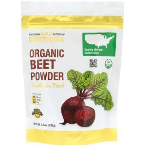 California Gold Nutrition, Superfoods, Beterraba Orgânica em Pó, 8,5 oz (240 g)
