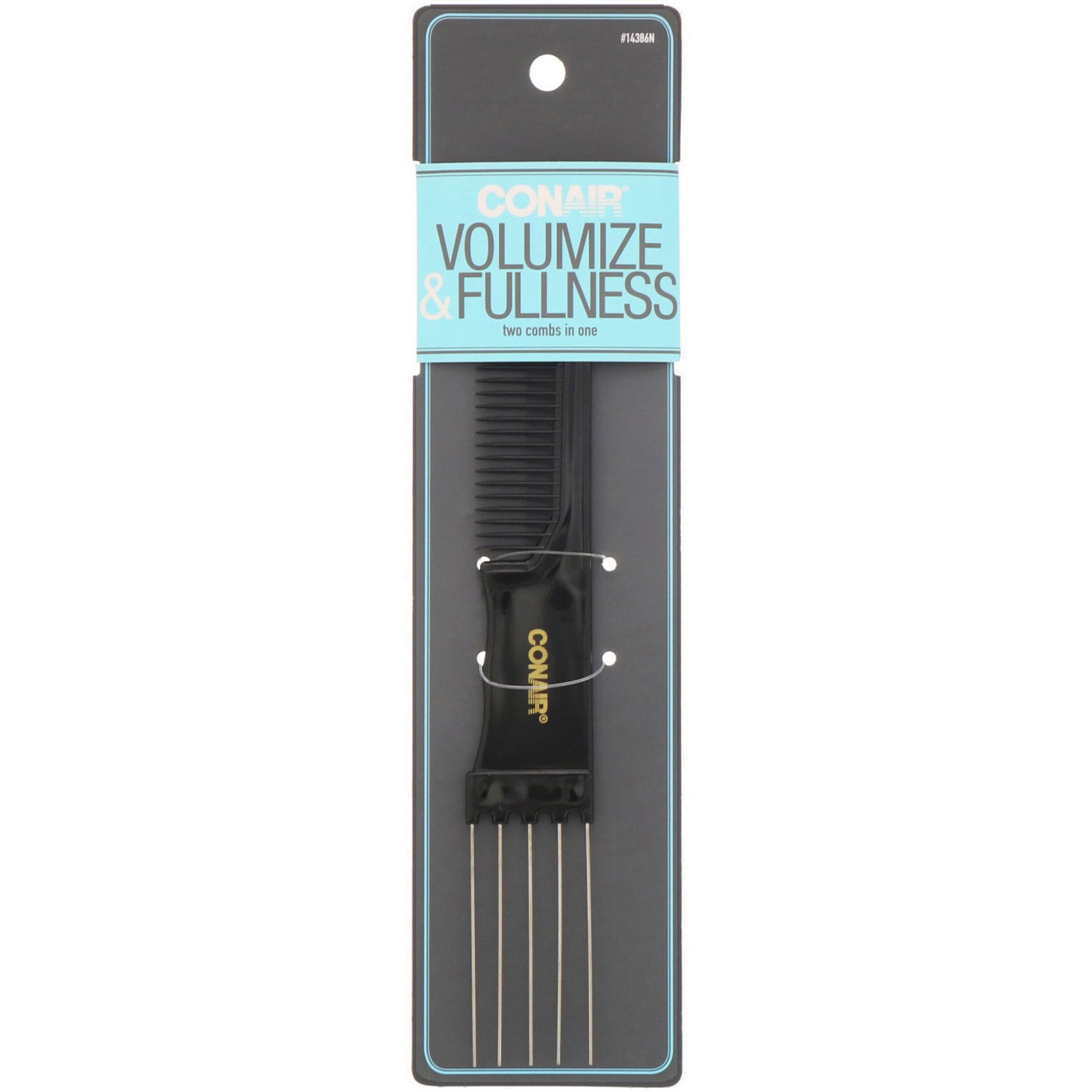 Conair, Volumize & Fullness, dois pentes em um; pente Tease & Lift, 1 pente - Imagem 2