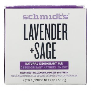 Schmidt's Naturals, Frasco de Desodorante Natural, Lavanda + Sálvia, 56,7 g (2 oz)