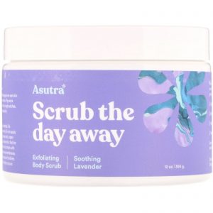 Asutra, Esfolie Ao Longo do Dia, Esfoliante Corporal, Lavanda Relaxante, 12 oz (350 g)