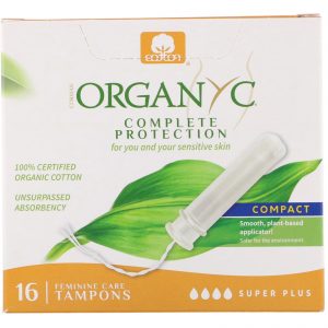 Organyc, Organic Tampons, Compact, 16 Super Plus Absorbency Tampons