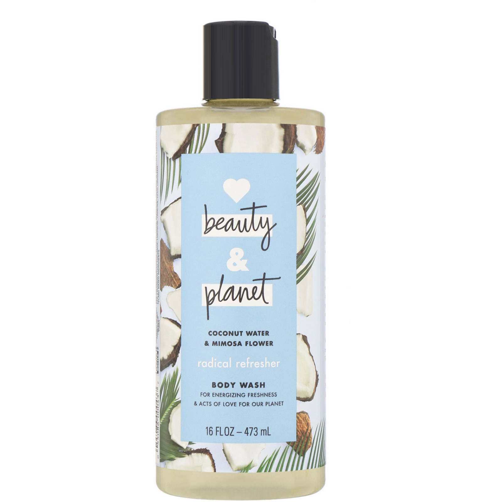 Love Beauty and Planet, Sabonete líquido refrescante radical, água de coco e flor de mimosa, 473 ml