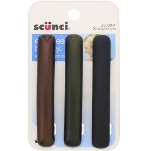 Scunci, Prendedores de cabelo foscos Effortless Beauty, 3 peças