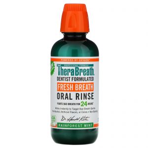 TheraBreath, Fresh Breath, Oral Rinse, Rainforest Mint, 16 fl oz (473 ml)