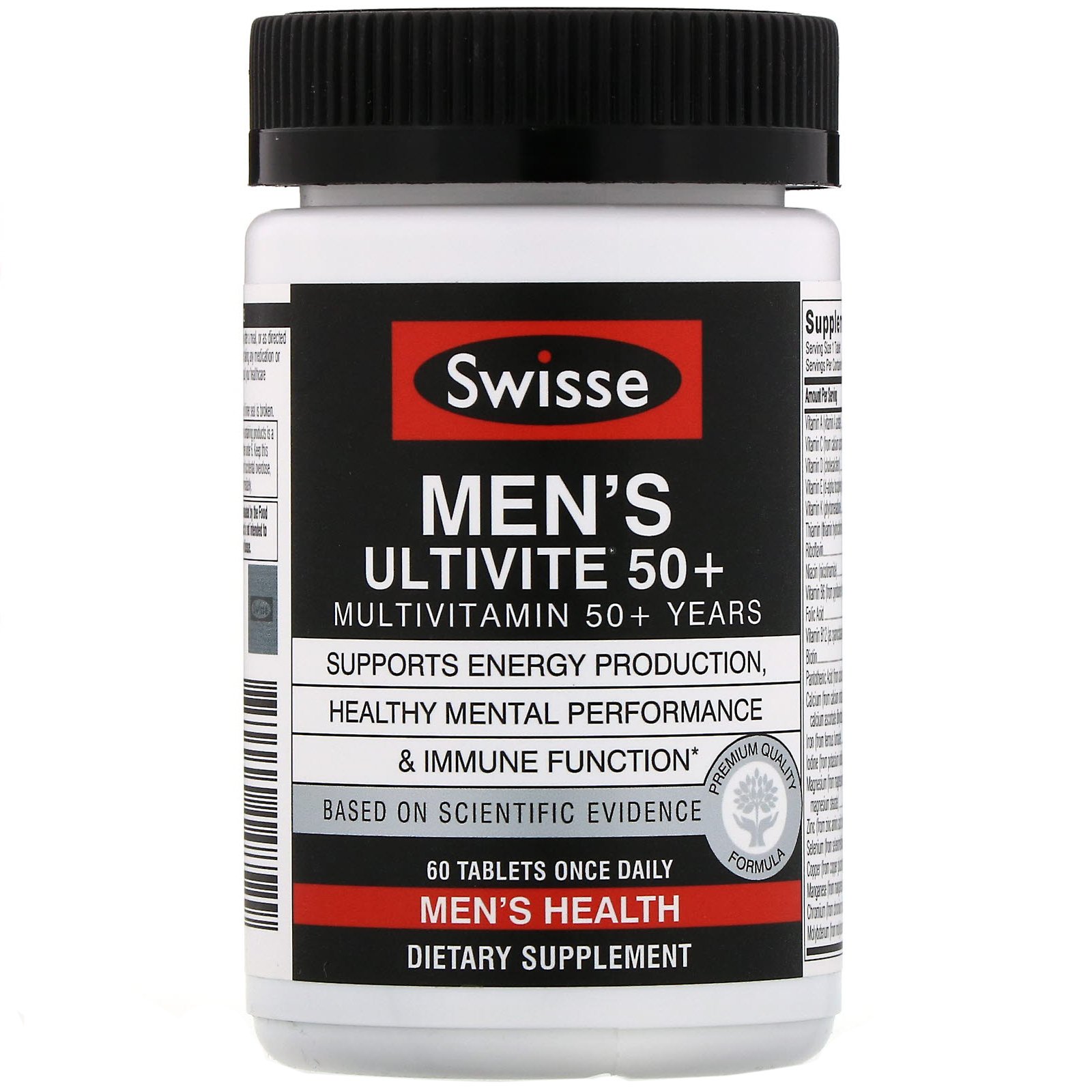 Swisse, Multivitamínico Men's Ultivite 50+, 60 Comprimidos