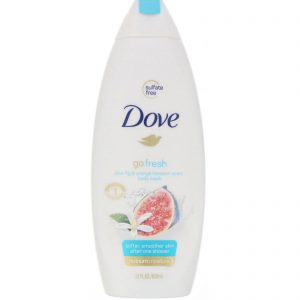 Dove, Go Fresh, Gel de banho, Figo azul e flor de laranjeira, 650 ml