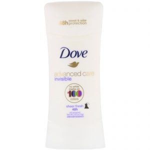 Dove, Advanced Care, Invisível, desodorante antitranspirante, Sheer Fresh, 74 g