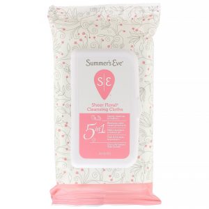 Summer's Eve, Lenços de limpeza Sheer Floral, 32 lenços