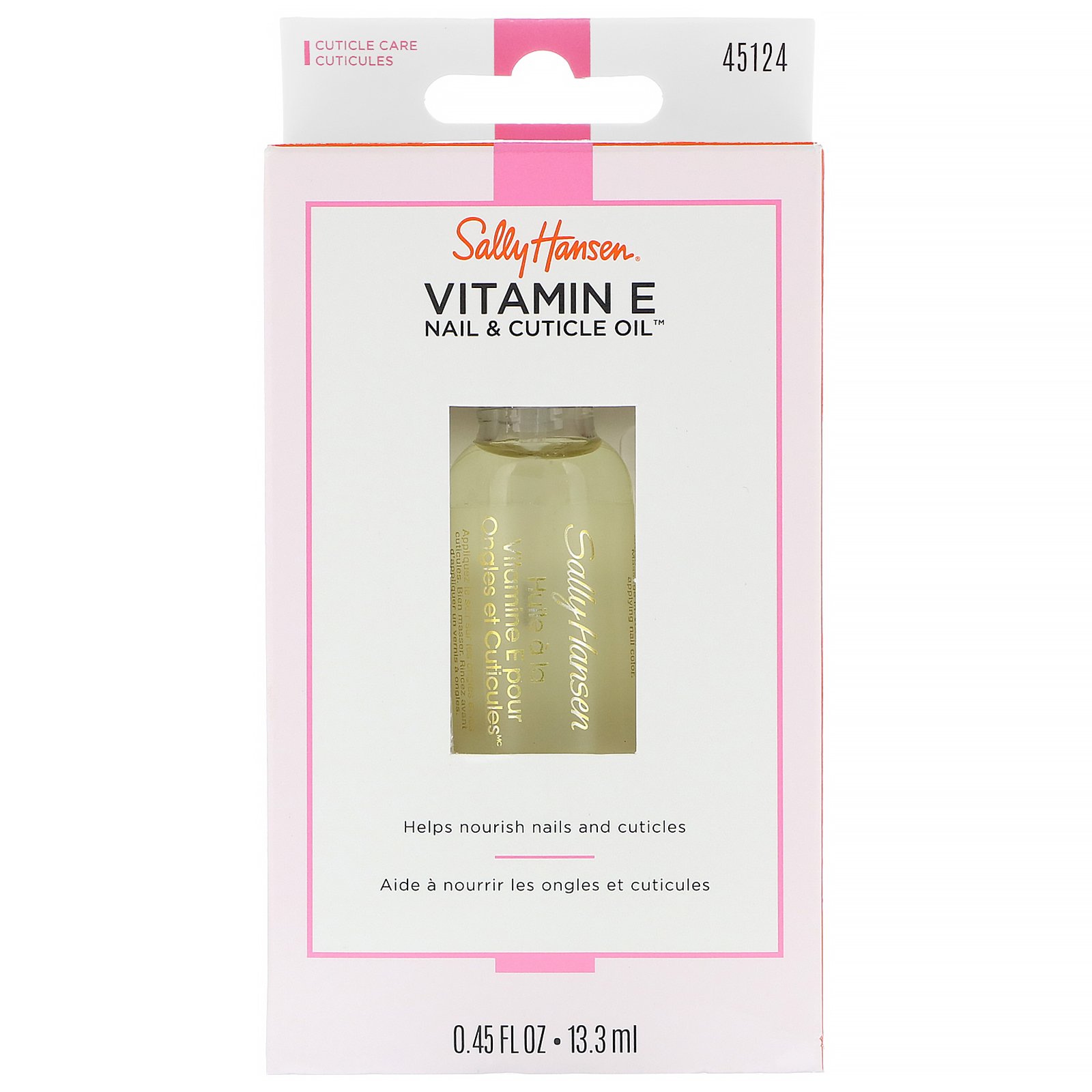 Sally Hansen, Óleo para cutícula e unhas com vitamina E, 0,45 fl oz (13,3 ml)