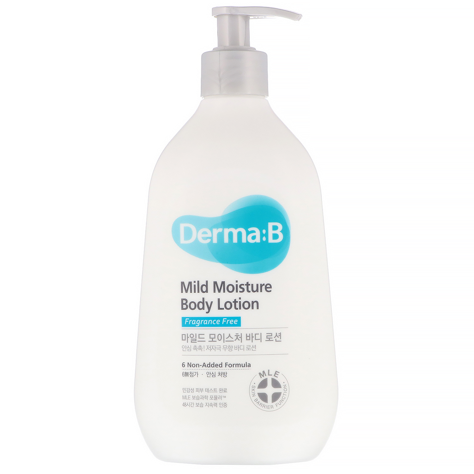 Derma:B, Loção Corporal Hidratação Suave, Sem Perfume, 400 ml (13,5 fl oz)