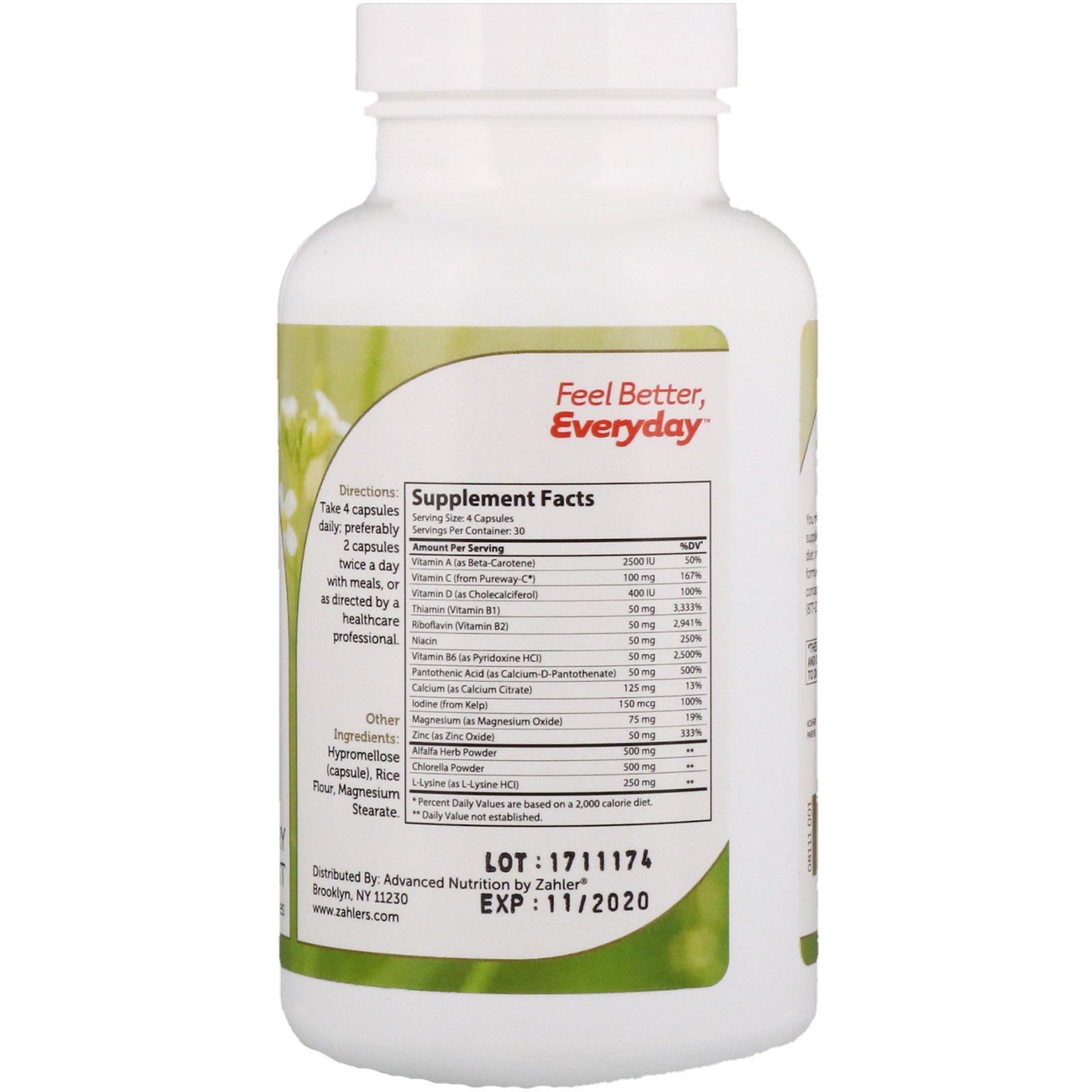 Zahler, Height Factor, Healthy Growth Support, 120 Capsules - Imagem 2