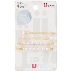Scunci, Presilhas de pérola, grande estilo, 4 peças