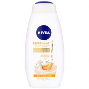 Nivea, Sabonete Líquido Corporal Refrescante, Jasmim e Pêssego Branco, 591 ml (20 fl oz)