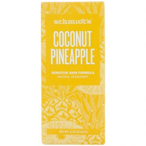 Schmidt's Naturals, Desodorante Natural, Fórmula para a Pele Sensível, Abacaxi com Coco, 92 g (3,25 oz)