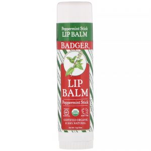 Badger Company, Hidratante Labial, Sabor Hortelã-pimenta, 17 g (0,60 oz)