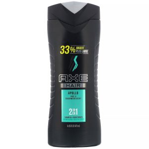 Axe, Apollo, Shampoo e condicionador 2 em 1, Aroma de sálvia e cedro, 473 ml