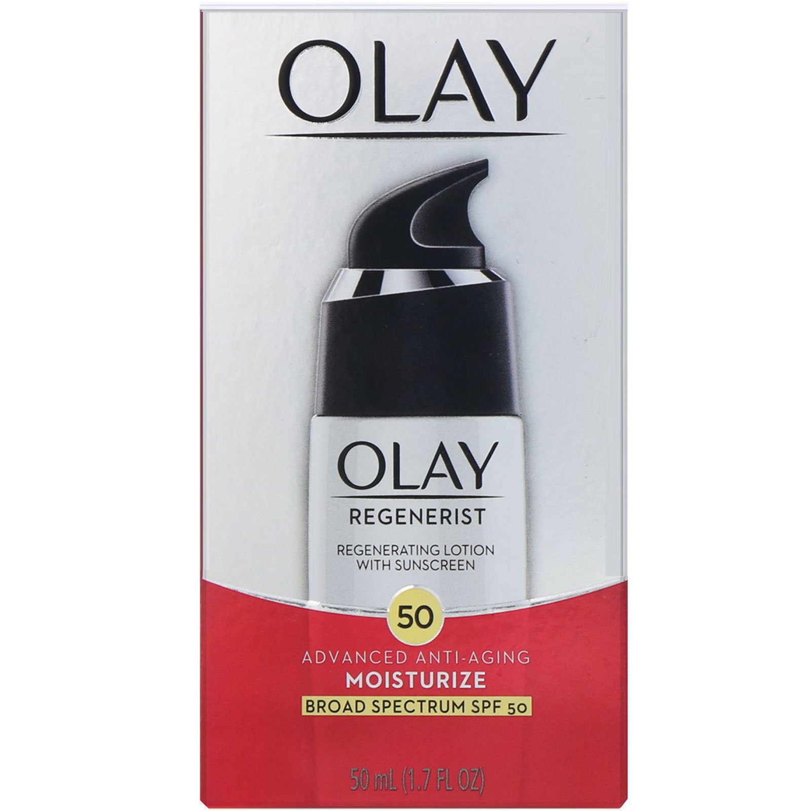 Olay, Regenerist, Loção Regeneradora com Protetor Solar, FPS 50, 50 ml (1,7 fl oz) - Imagem 2