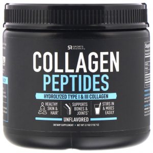Sports Research, Peptídeos de Colágeno, Sem Sabor, 110,7 g (3,9 oz)