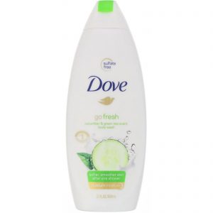 Dove, Go Fresh, gel de banho, pepino e chá verde, 650 ml
