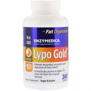 Enzymedica, Lypo Gold, Para Digestão de Gorduras, 240 Cápsulas