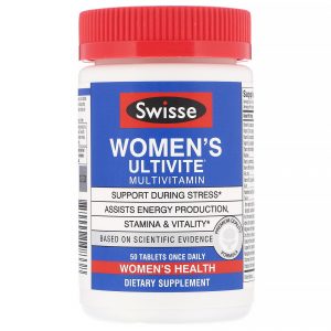 Swisse, Ultivite Multivitamínico para Mulheres, 50 Comprimidos