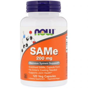 Now Foods, SAMe, 200 mg, 120 Cápsulas Vegetais