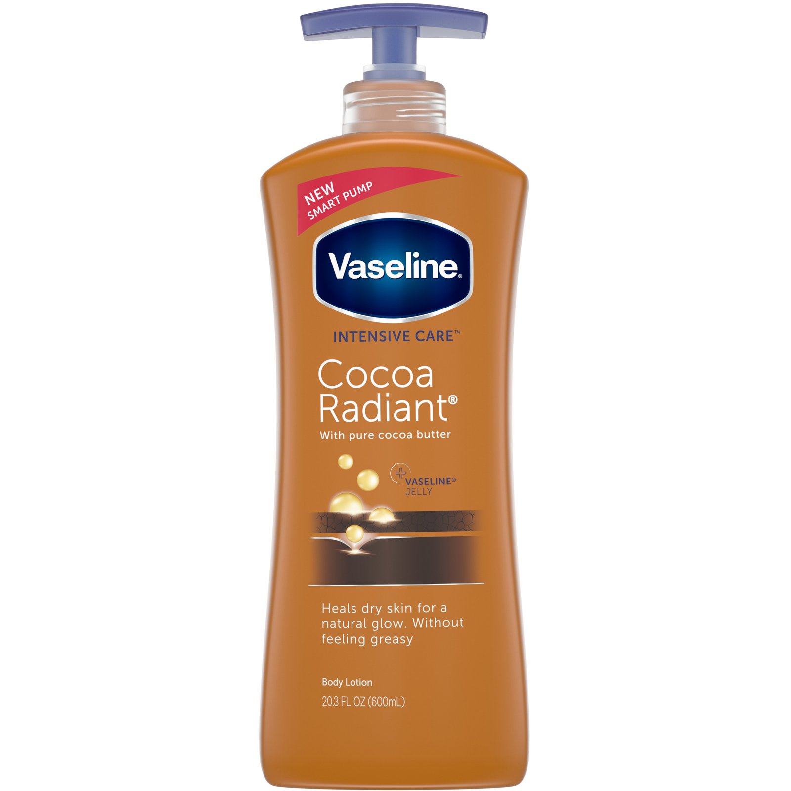 Vaseline, Intensive Care, loção para o corpo Cocoa Radiant, Cocoa Butter, 600 ml