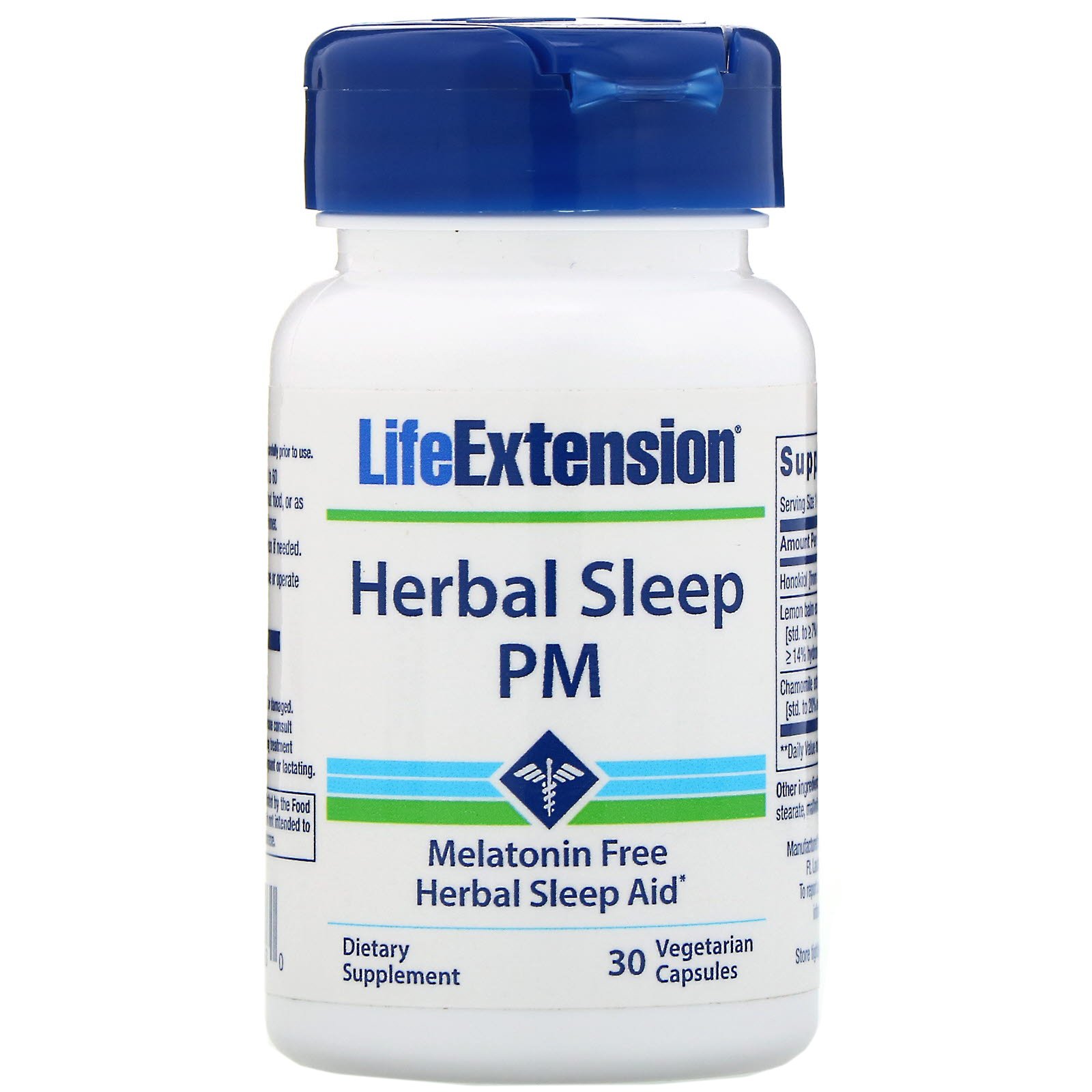 Life Extension, Herbal Sleep PM, 30 Cápsulas Vegetarianas
