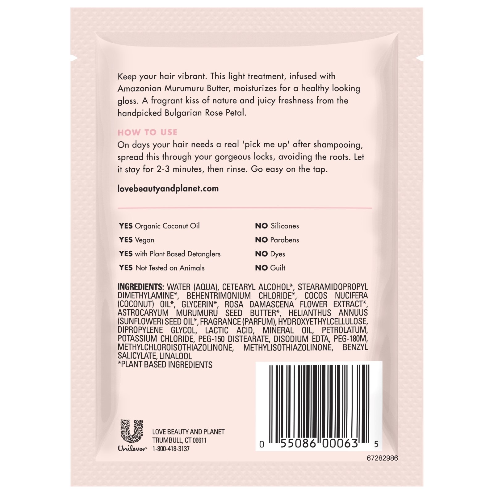 Love Beauty and Planet, 2 Minute Magic Masque, Murumuru Butter & Rose, 1.5 oz (43 g) - Imagem 2