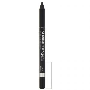 Rimmel London, Scandaleyes, Duração de até 24H, delineador Kohl Kajal à prova d’água, 001 Preto, 1,3 g