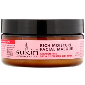 Sukin, Rich Moisture Facial Masque, Rosa Mosqueta, 100 ml (3,38 fl oz)