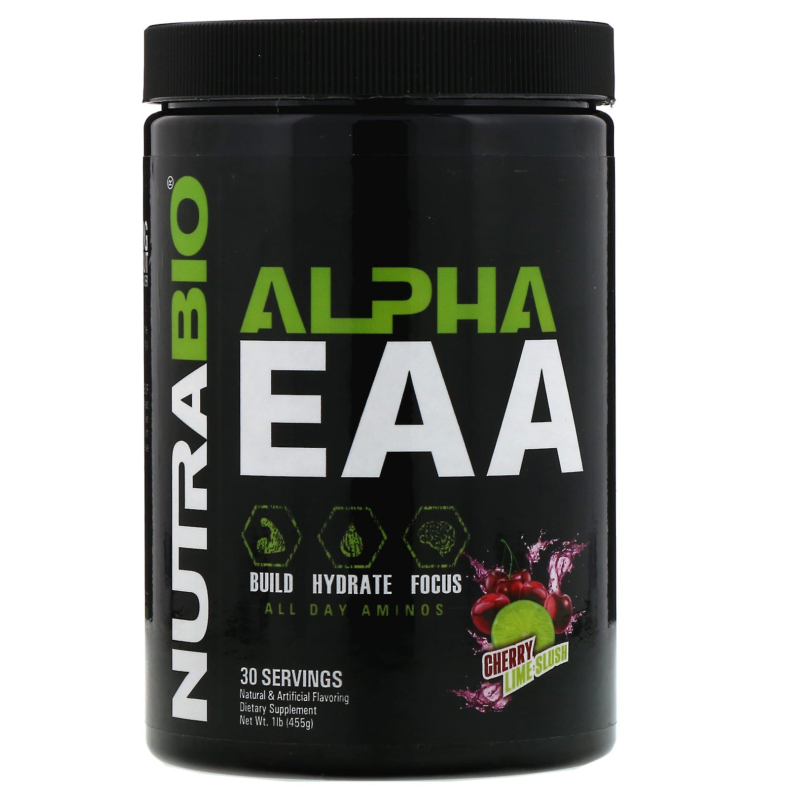 NutraBio Labs, Alpha EAA, Raspadinha de Cereja e Limão, 455 g (1 lb)