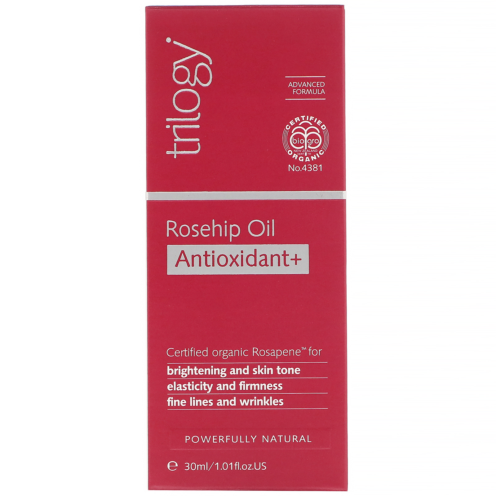Trilogy, Óleo Antioxidante de Rosa Mosqueta +, 30 ml (1,01 fl oz) - Imagem 2