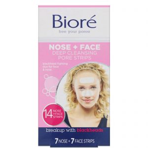 Biore, Combo de fitas para limpeza profunda dos poros, nariz e rosto, 14 adesivos