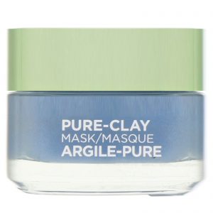 L'Oreal, Máscara de argila Pure-Clay, Clear & Comfort, 3 tipos de argila + alga marinha, 48 g