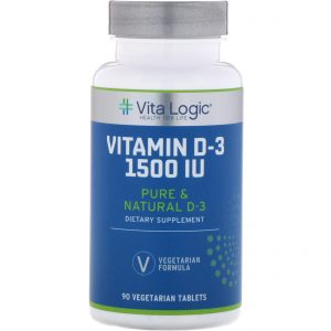 Vita Logic, Vitamina D-3, 1.500 UI, 90 Comprimidos Vegetarianos