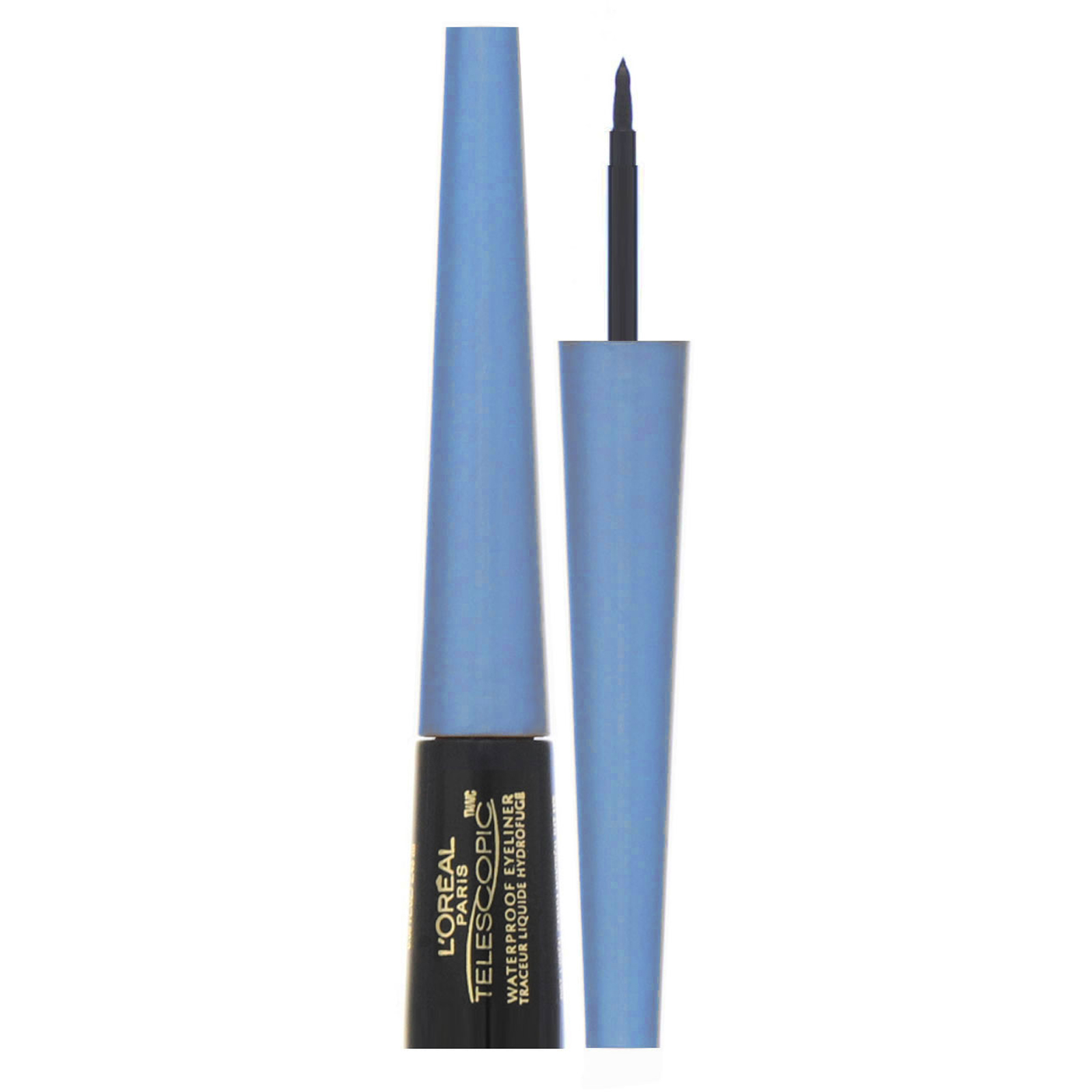 L'Oreal, Delineador líquido Telescopic Control Tip, Waterproof, Black 800, 2,45 ml