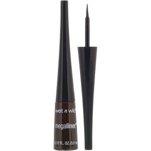 Wet n Wild, Delineador líquido MegaLiner, preto, 0,12 fl oz (3,5 ml)