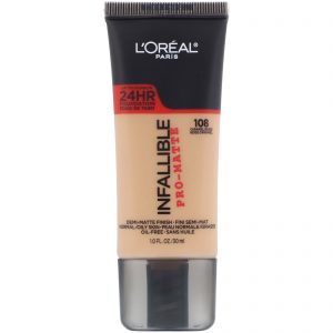 L'Oreal, Base Infallible Pro-Matte, Caramel Beige 108, 30 ml