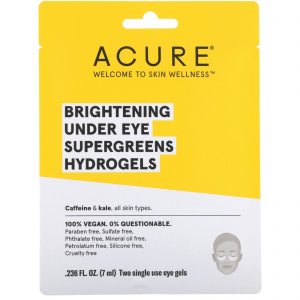 Acure, Hidrogéis de Superverduras para Olheiras, 2 Géis Descartáveis para os Olhos, 0,236 fl oz (7 ml)