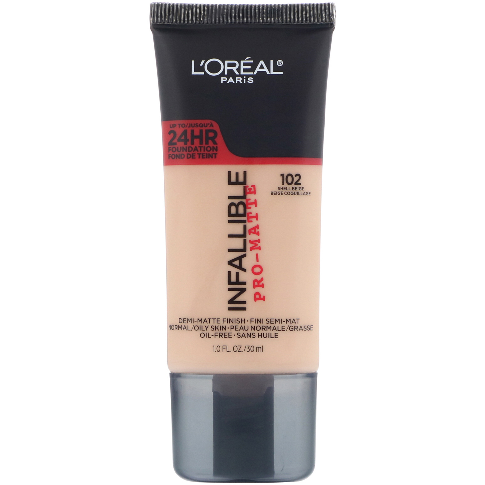 L'Oreal, Base Infallible Pro-Matte, Shell Beige 102, 30 ml
