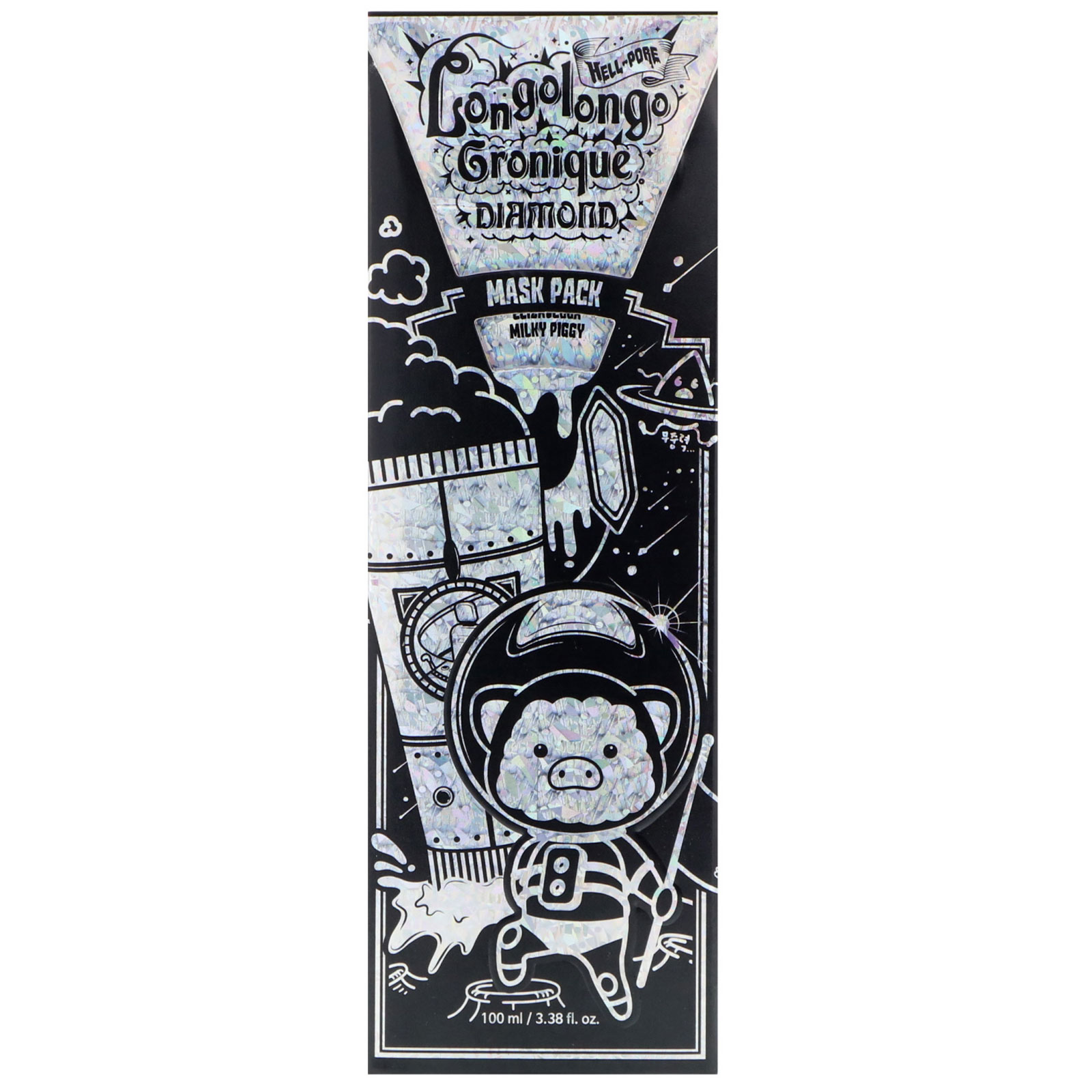 Elizavecca, Hell-Pore Longolongo Gronique Diamond Mask Pack, 3.38 fl oz (100 ml) - Imagem 2
